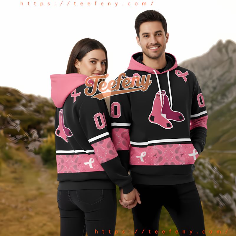 Boston Red Sox Breast Cancer Awareness Pink Printed 3D Hoodie Boston Red Sox Breast Cancer Awareness Pink Printed 3D Hoodie