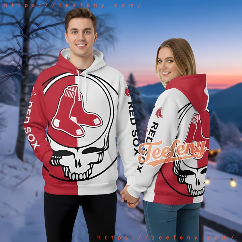 Boston Red Sox Grateful Dead Red Youth 3D Hoodie