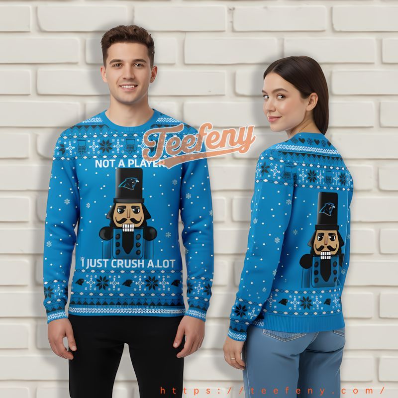 Carolina Panthers Christmas Nutcracker Blue Cool Ugly Christmas Sweater Carolina Panthers Christmas Nutcracker Blue Cool Ugly Christmas Sweater