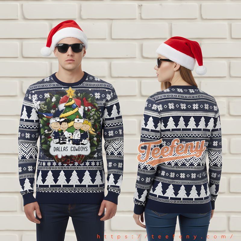 Baby Yoda Claus Dallas Cowboys Best Christmas Sweater Blue