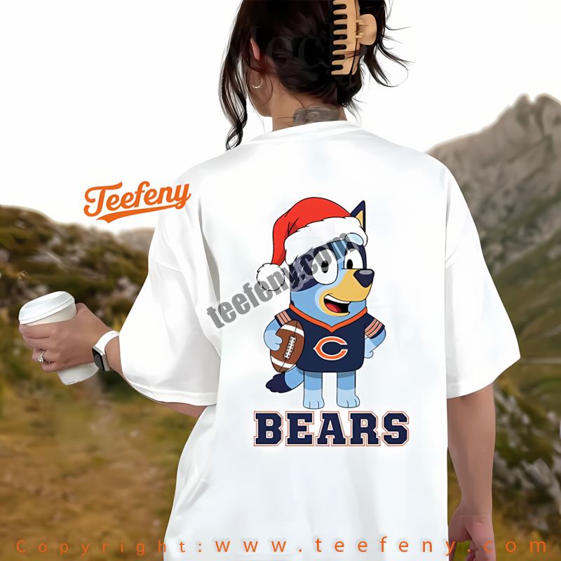 Chicago Bears Bluey Bingo Holding Hands Shirt Teen