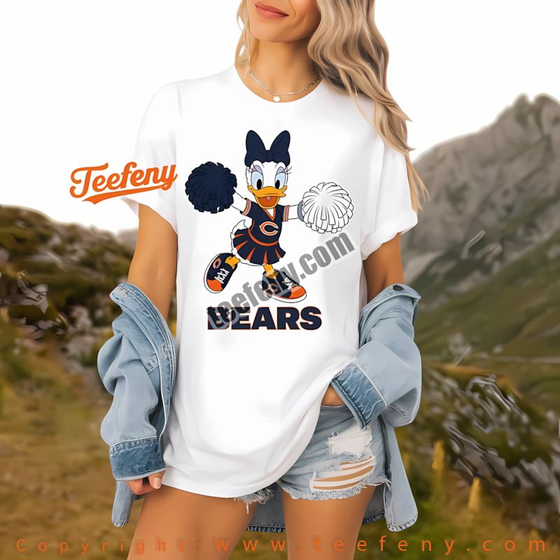 Chicago Bears Daisy Duck Cheerleader Shirt Cotton