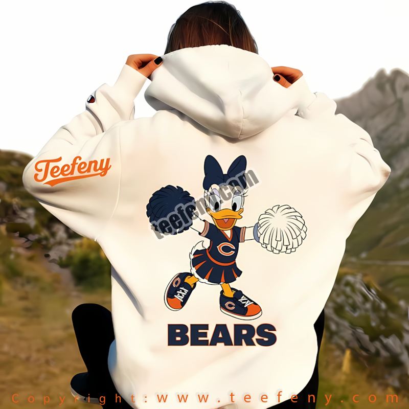 Chicago Bears Daisy Duck Cheerleader Hoodie Cotton Chicago Bears Daisy Duck Cheerleader Hoodie Cotton