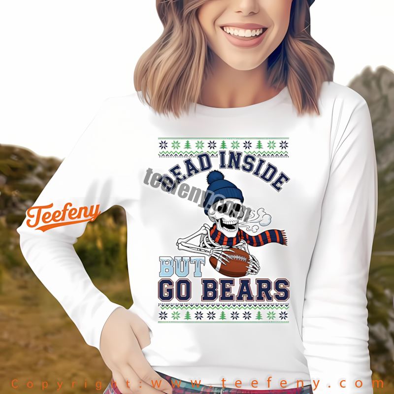 Chicago Bears Dead Inside Christmas Long Sleeve Youth Chicago Bears Dead Inside Christmas Long Sleeve Youth