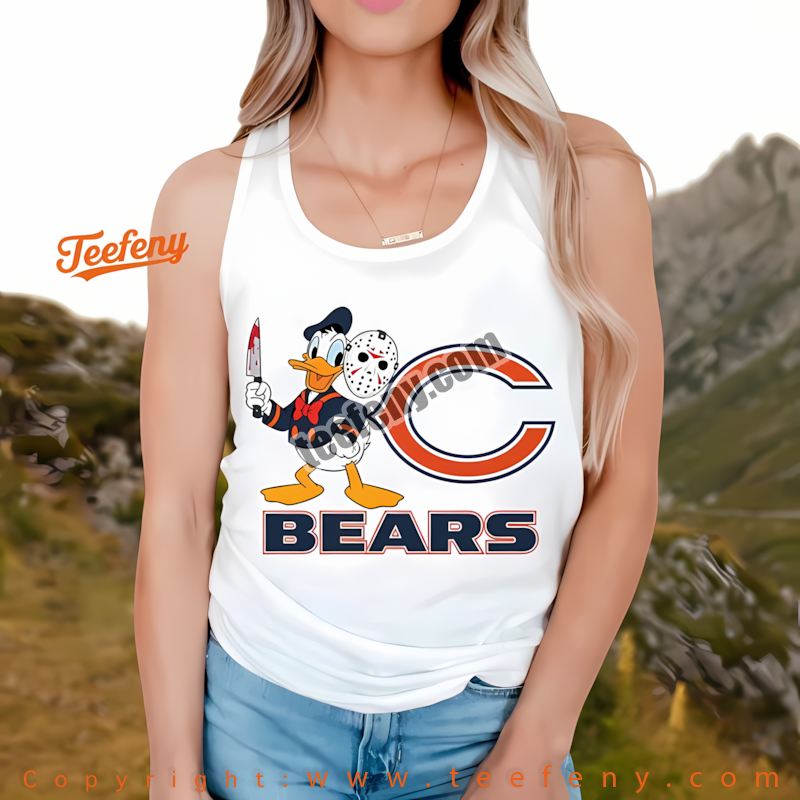 Chicago Bears Donald Duck Jason Mask Halloween Tanktop Unisex Chicago Bears Donald Duck Jason Mask Halloween Tanktop Unisex