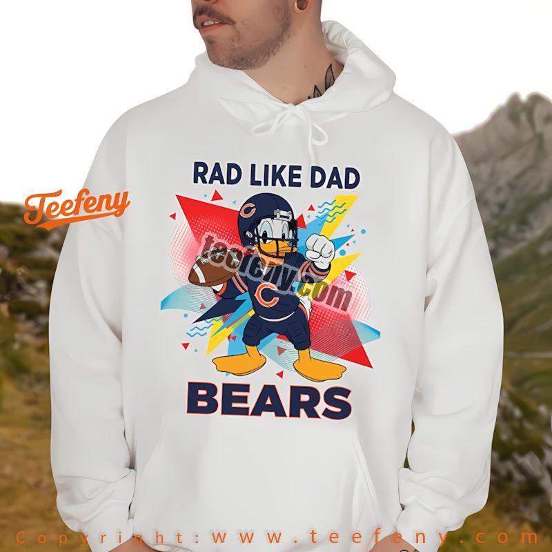 Chicago Bears Donald Duck Rad Like Dad Hoodie Women Chicago Bears Donald Duck Rad Like Dad Hoodie Women