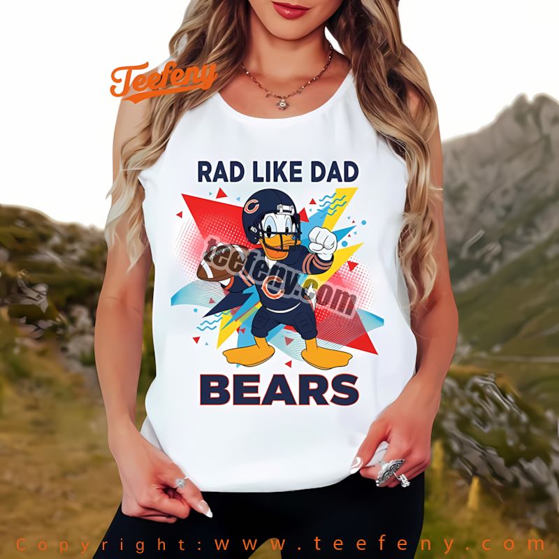 Chicago Bears Donald Duck Rad Like Dad Tanktop Women Chicago Bears Donald Duck Rad Like Dad Tanktop Women