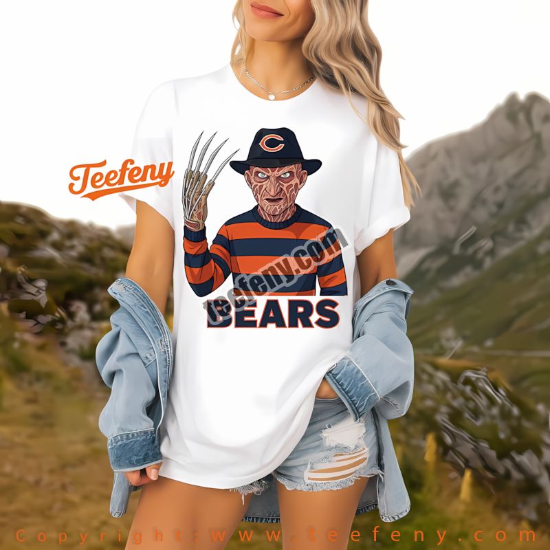 Chicago Bears Freddy Krueger Halloween Shirt Men