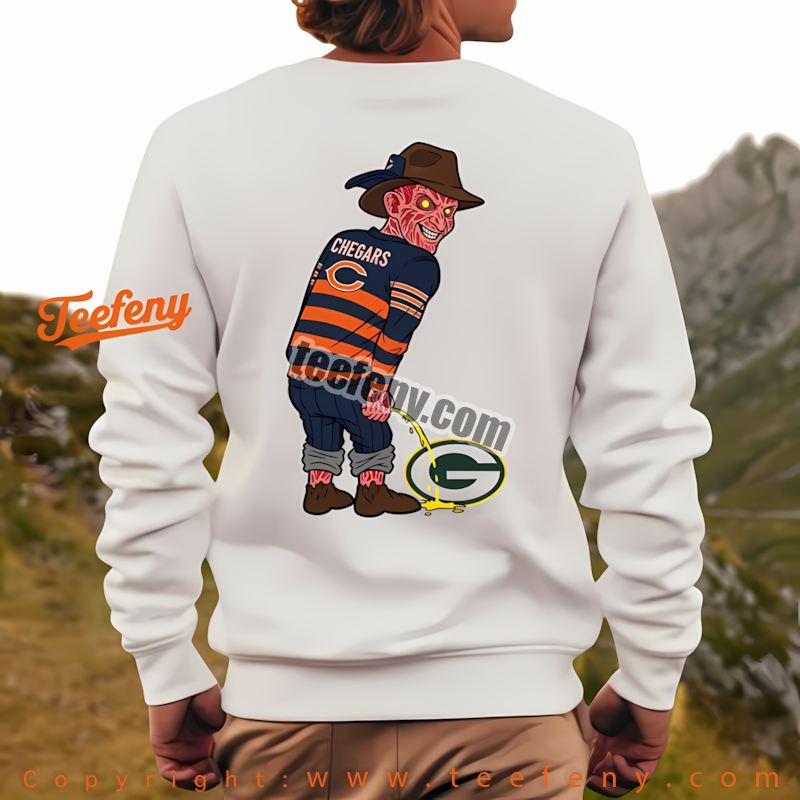Chicago Bears Freddy Krueger Packers Rivalry Long Sleeve Men Chicago Bears Freddy Krueger Packers Rivalry Long Sleeve Men