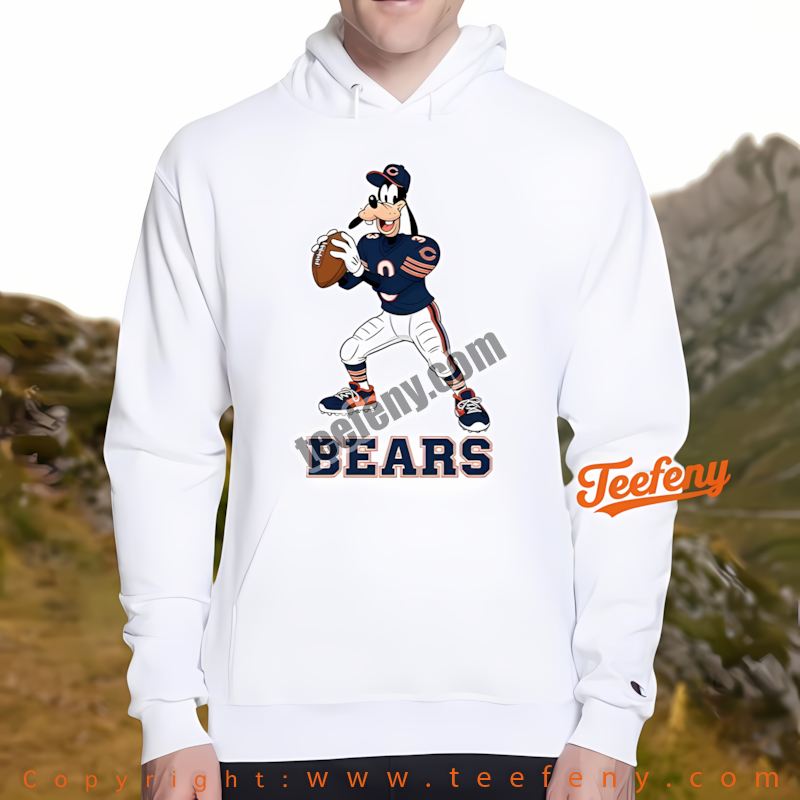 Chicago Bears Goofy Football Quarterback Hoodie Adults Chicago Bears Goofy Football Quarterback Hoodie Adults