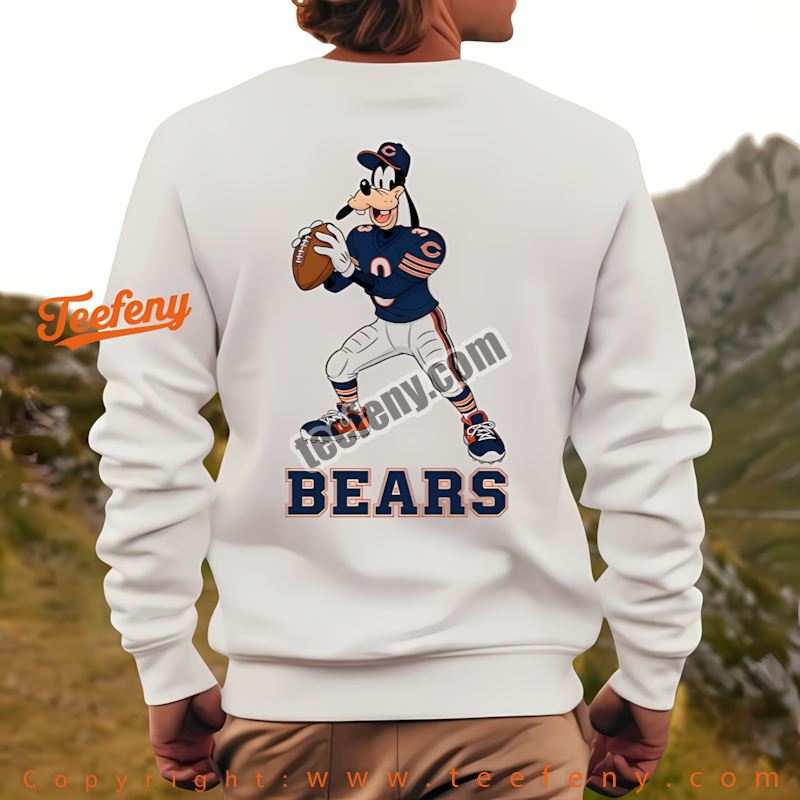 Chicago Bears Goofy Football Quarterback Long Sleeve Adults Chicago Bears Goofy Football Quarterback Long Sleeve Adults
