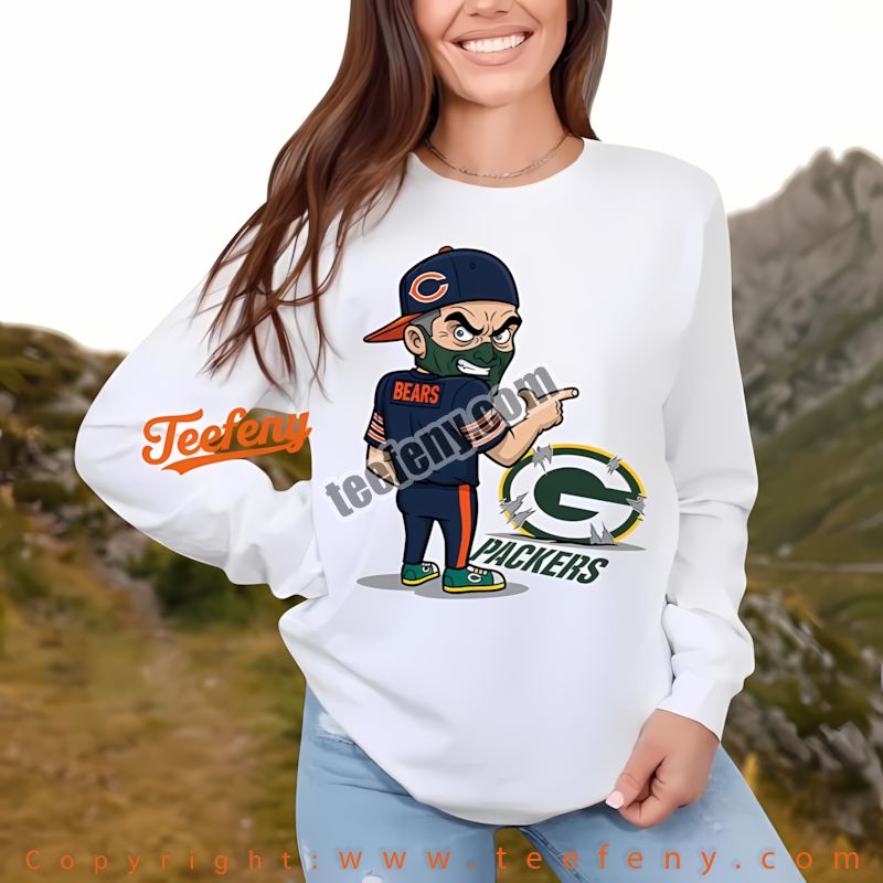 Chicago Bears Hannibal Lecter Eagles Rivalry Long Sleeve Men Chicago Bears Hannibal Lecter Eagles Rivalry Long Sleeve Men