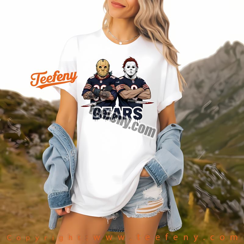 Chicago Bears Jason Voorhees Michael Myers Horror Shirt Holiday