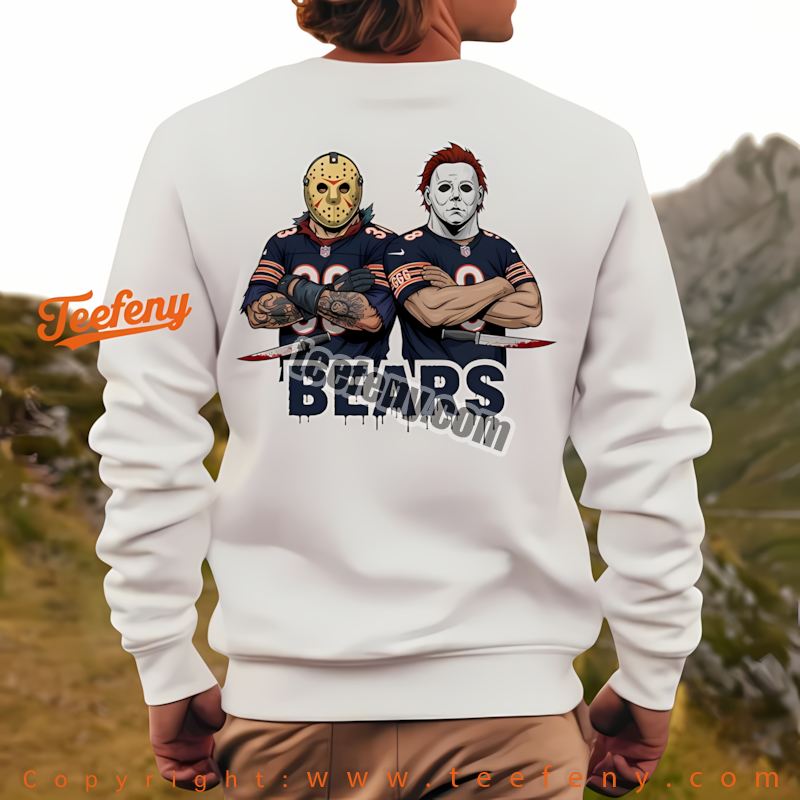 Chicago Bears Jason Voorhees Michael Myers Horror Long Sleeve Holiday Chicago Bears Jason Voorhees Michael Myers Horror Long Sleeve Holiday