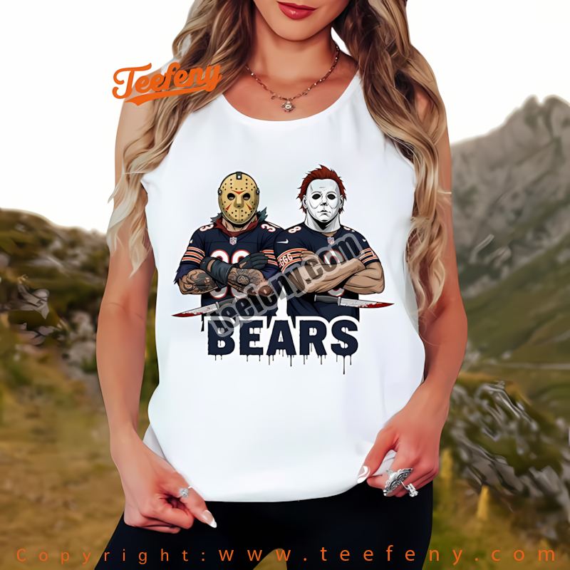 Chicago Bears Jason Voorhees Michael Myers Horror Tanktop Holiday Chicago Bears Jason Voorhees Michael Myers Horror Tanktop Holiday