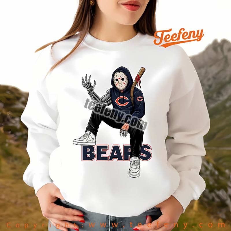 Chicago Bears Jason Voorhees Street Halloween Long Sleeve Women Chicago Bears Jason Voorhees Street Halloween Long Sleeve Women