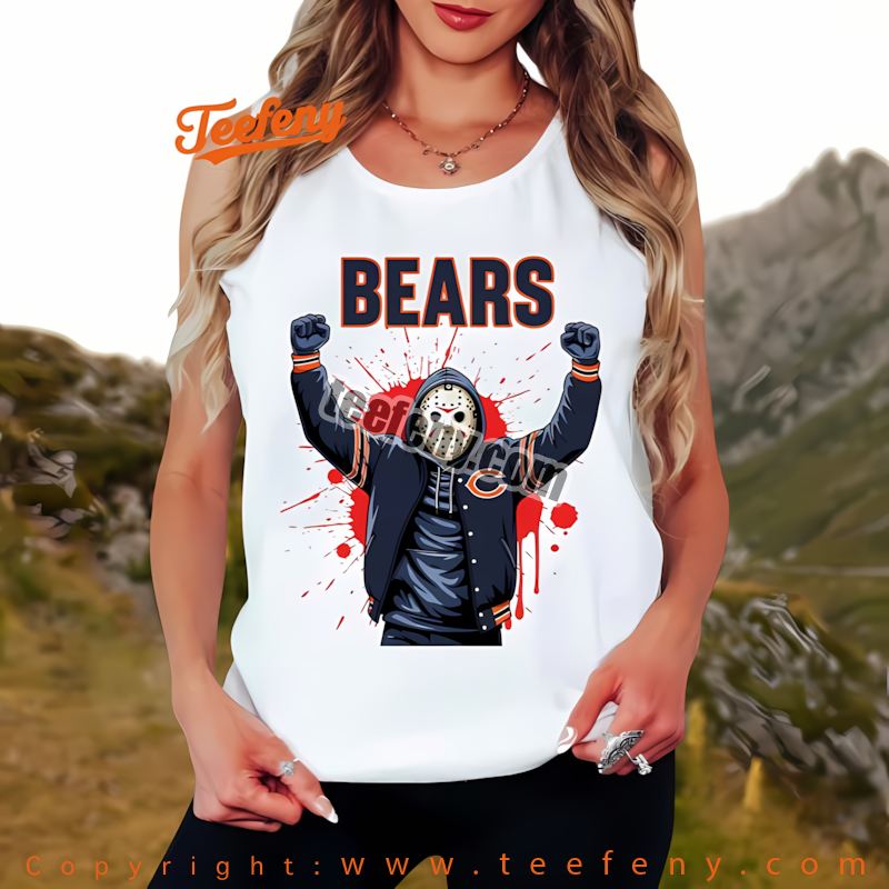 Chicago Bears Jason Voorhees Victory Halloween Tanktop Men Chicago Bears Jason Voorhees Victory Halloween Tanktop Men