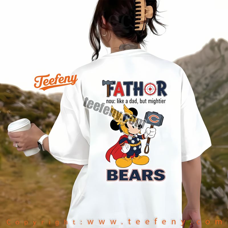 Chicago Bears Mickey Mouse Fathor Shirt Adults Chicago Bears Mickey Mouse Fathor Shirt Adults