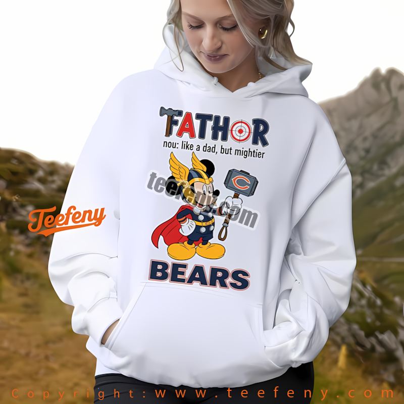 Chicago Bears Mickey Mouse Fathor Hoodie Adults Chicago Bears Mickey Mouse Fathor Hoodie Adults