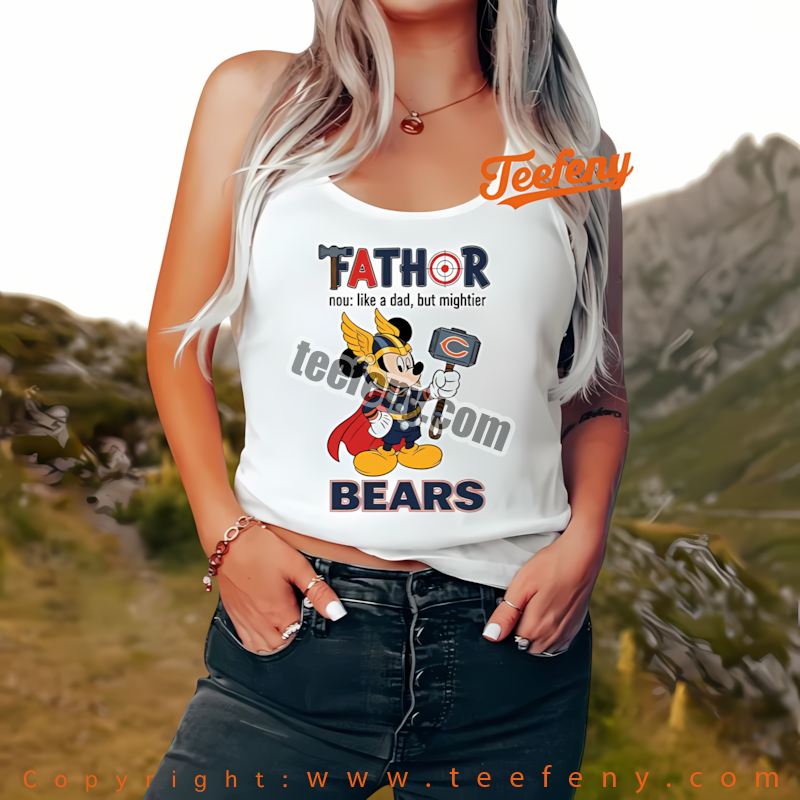 Chicago Bears Mickey Mouse Fathor Tanktop Adults Chicago Bears Mickey Mouse Fathor Tanktop Adults