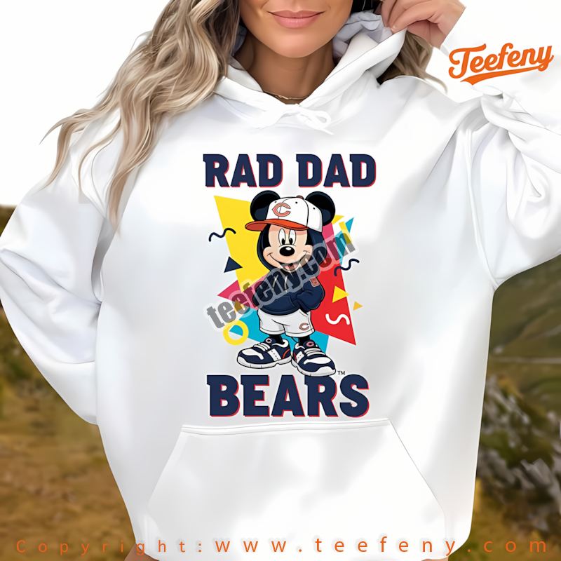 Chicago Bears Mickey Mouse Rad Dad Hoodie Unisex Chicago Bears Mickey Mouse Rad Dad Hoodie Unisex