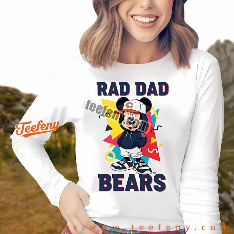 Chicago Bears Mickey Mouse Rad Dad Long Sleeve Unisex Chicago Bears Mickey Mouse Rad Dad Long Sleeve Unisex