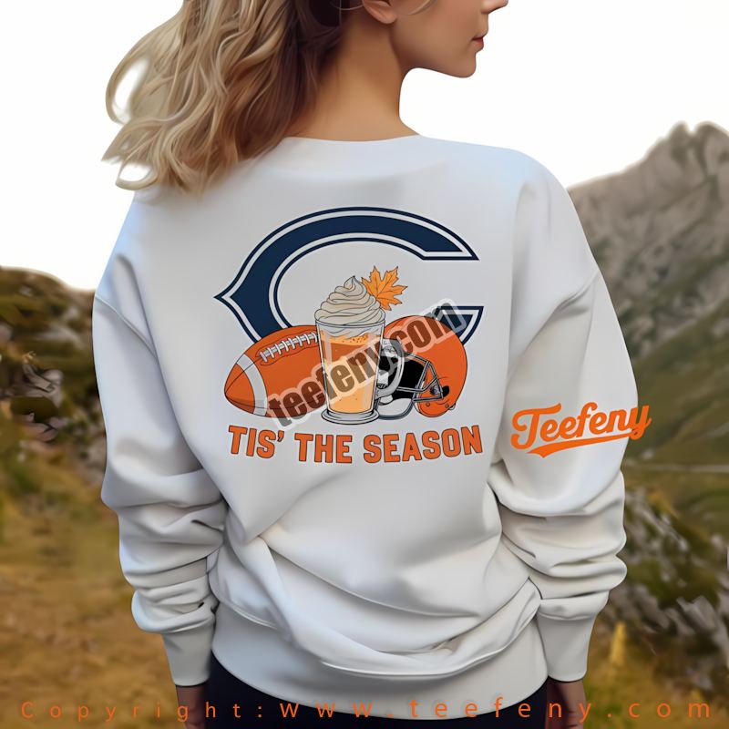 Chicago Bears Pumpkin Spice Fall Football Long Sleeve Youth Chicago Bears Pumpkin Spice Fall Football Long Sleeve Youth