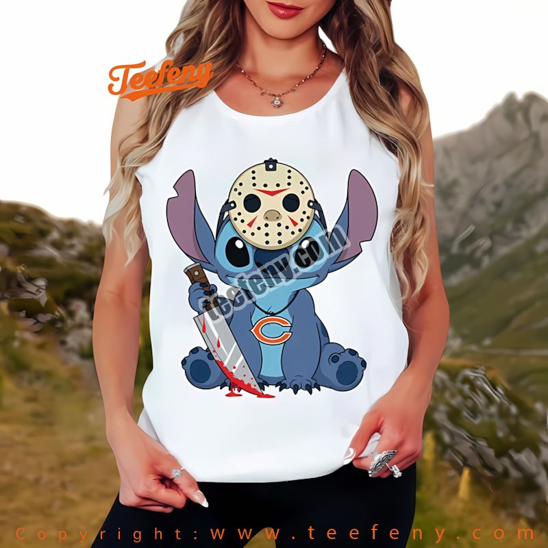 Chicago Bears Stitch Jason Halloween Tanktop Vintage Chicago Bears Stitch Jason Halloween Tanktop Vintage