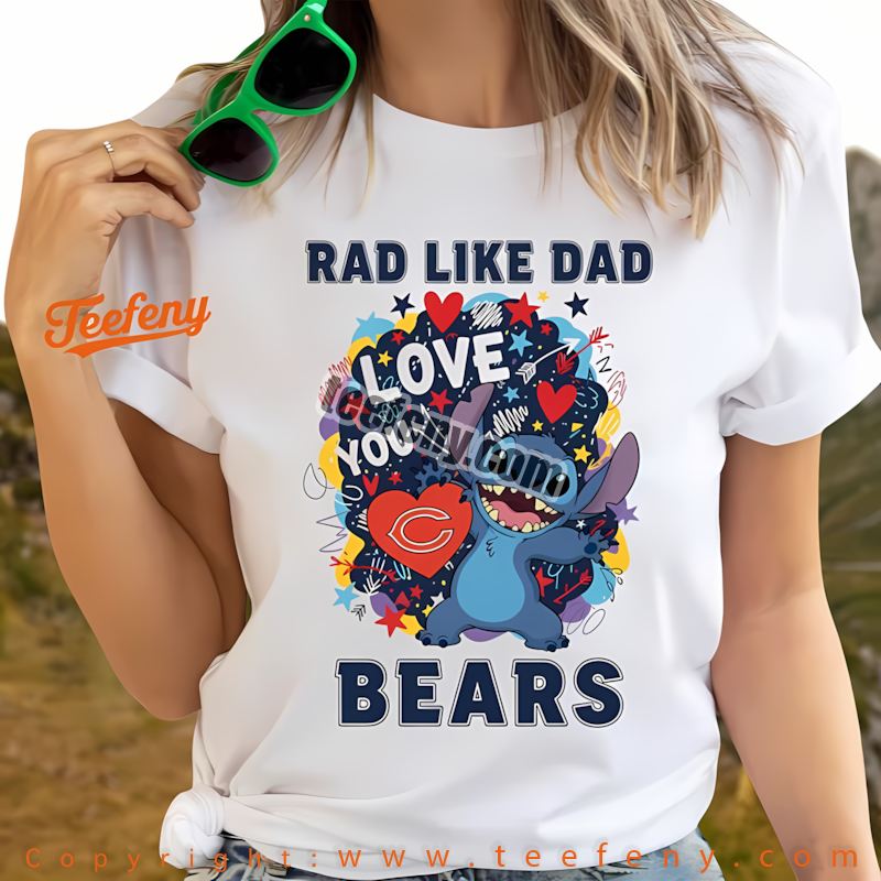Chicago Bears Stitch Rad Like Dad Shirt Men Women Chicago Bears Stitch Rad Like Dad Shirt Men Women