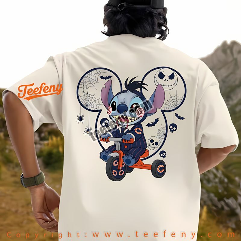 Chicago Bears Stitch Saw Halloween Shirt Adults Chicago Bears Stitch Saw Halloween Shirt Adults