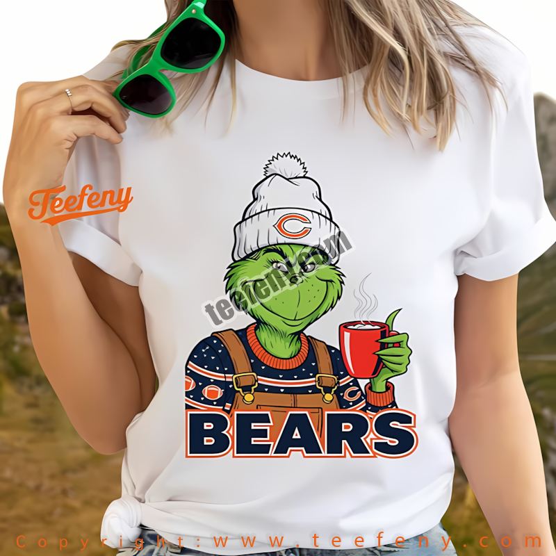 Chicago Bears The Grinch Winter Hot Cocoa Holiday Shirt Youth Chicago Bears The Grinch Winter Hot Cocoa Holiday Shirt Youth
