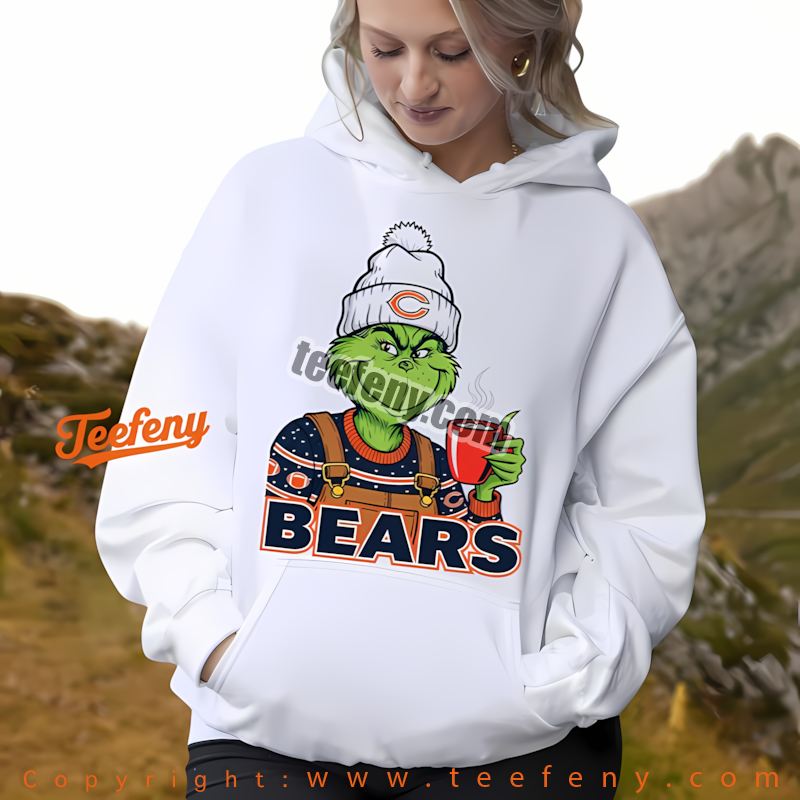 Chicago Bears The Grinch Winter Hot Cocoa Holiday Hoodie Youth Chicago Bears The Grinch Winter Hot Cocoa Holiday Hoodie Youth