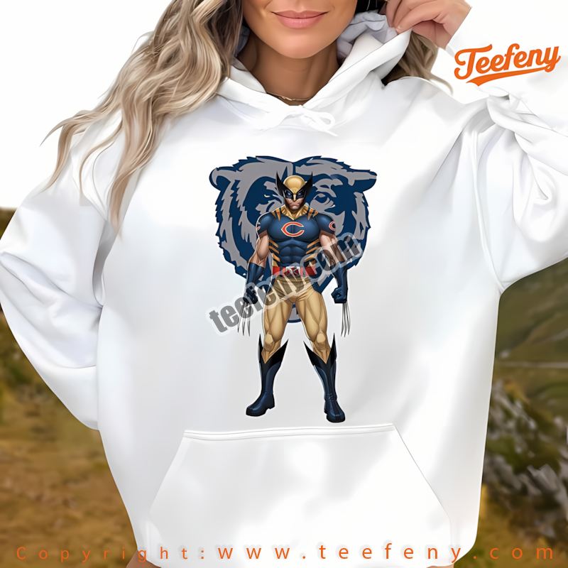 Chicago Bears Wolverine Marvel Hoodie Cotton Chicago Bears Wolverine Marvel Hoodie Cotton