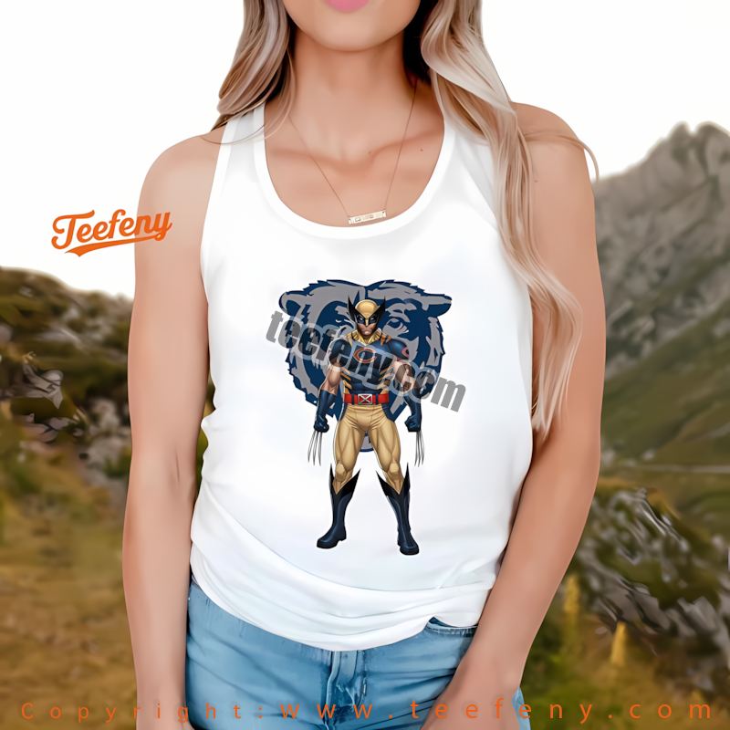 Chicago Bears Wolverine Marvel Tanktop Cotton Chicago Bears Wolverine Marvel Tanktop Cotton