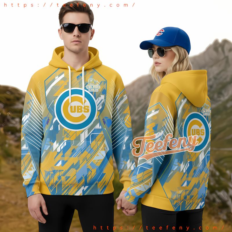 Chicago Cubs Childhood Cancer Awareness Yellow Zipper 3D Hoodie Chicago Cubs Childhood Cancer Awareness Yellow Zipper 3D Hoodie