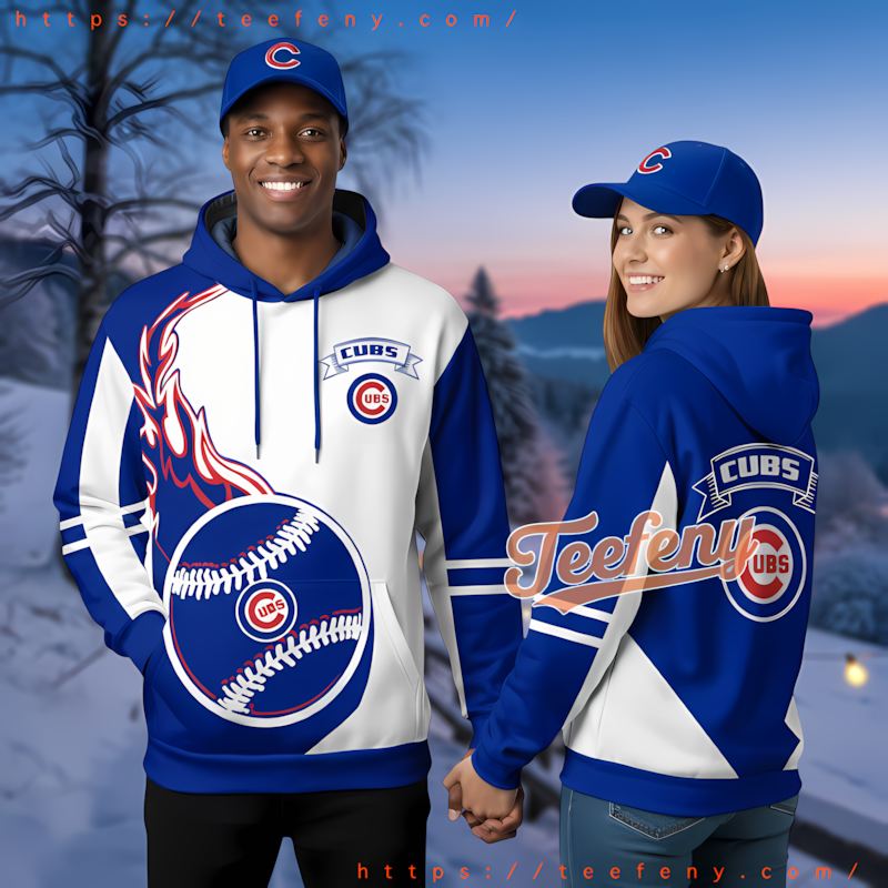 Chicago Cubs Fans Blue Womens 3D Hoodie