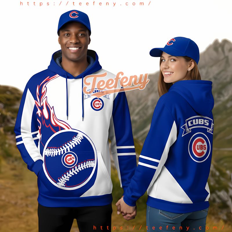 Chicago Cubs Fans Blue Womens 3D Hoodie Chicago Cubs Fans Blue Womens 3D Hoodie