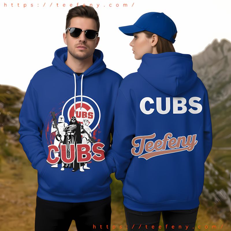 Chicago Cubs Star Wars Darth Vader Blue Mens 3D Hoodie Chicago Cubs Star Wars Darth Vader Blue Mens 3D Hoodie
