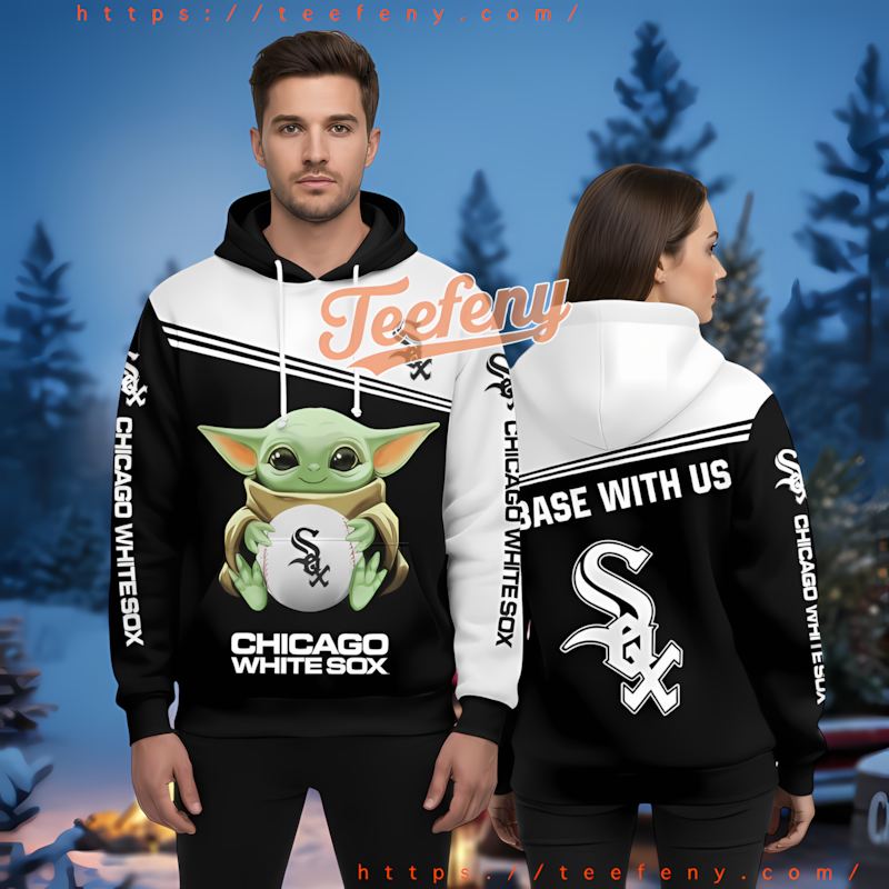 Chicago White Sox Baby Yoda Black Jacket 3D Hoodie