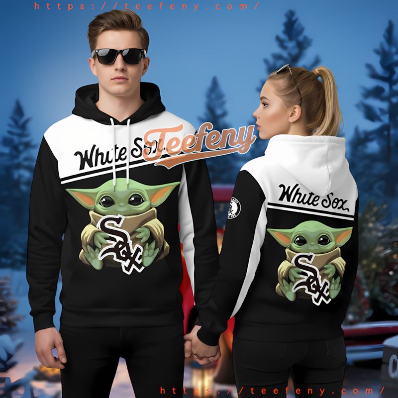 Chicago White Sox Baby Yoda Star Wars Black Jacket 3D Hoodie