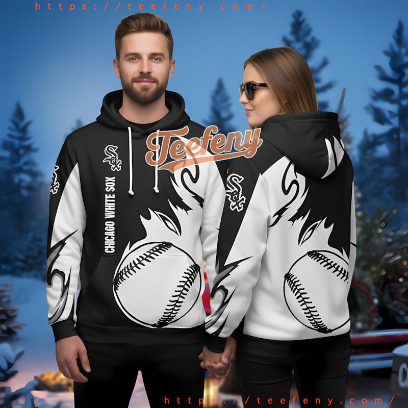 Chicago White Sox Baseball Black 3D Hoodie For Sale