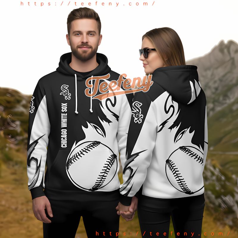 Chicago White Sox Baseball Black 3D Hoodie For Sale Chicago White Sox Baseball Black 3D Hoodie For Sale