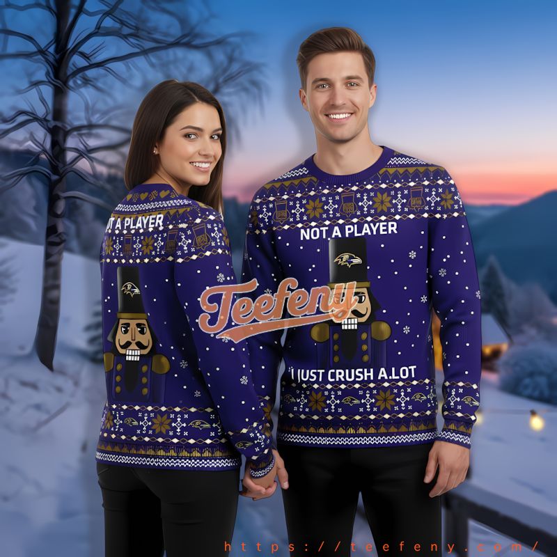 Christmas Nutcracker Baltimore Ravens Purple Best Christmas Sweaters
