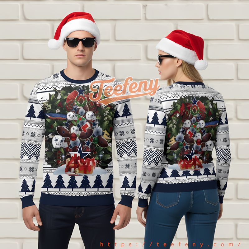 Dallas Cowboys Micah Parsons Signature Ugly Sweater Cheap Blue
