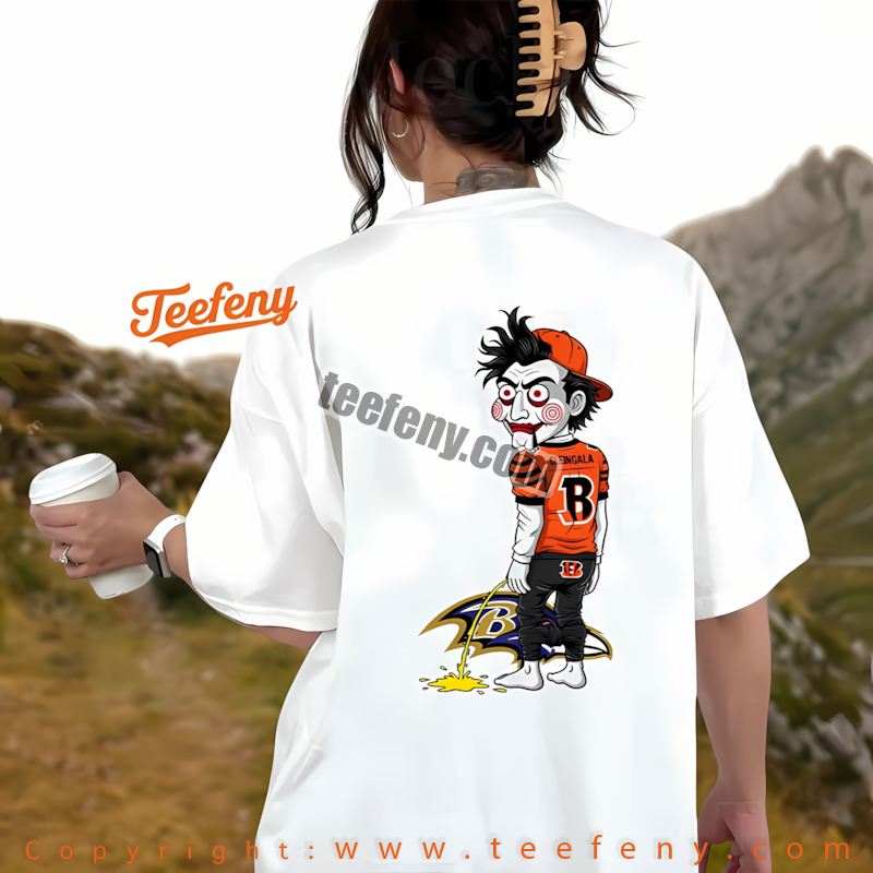 Cincinnati Bengals Billy Puppet Halloween Ravens Rivalry Shirt Cotton