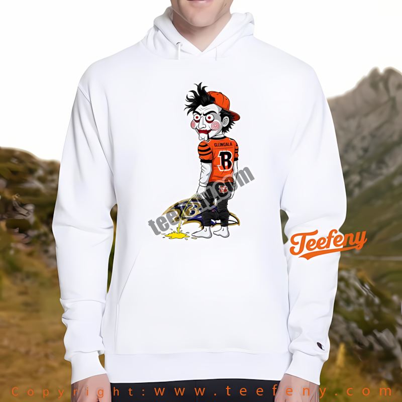Cincinnati Bengals Billy Puppet Halloween Ravens Rivalry Hoodie Cotton Cincinnati Bengals Billy Puppet Halloween Ravens Rivalry Hoodie Cotton