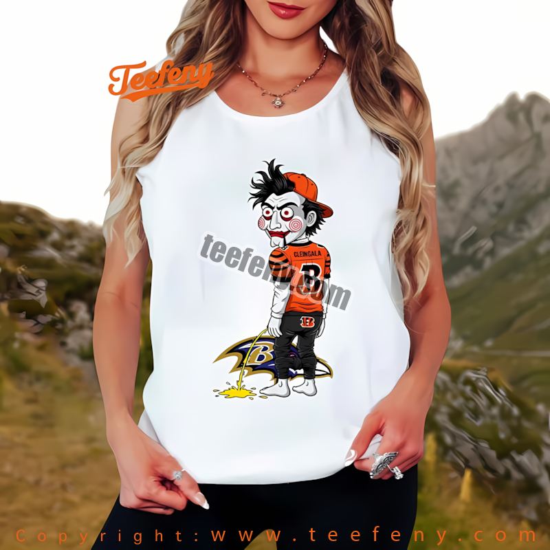 Cincinnati Bengals Billy Puppet Halloween Ravens Rivalry Tanktop Cotton Cincinnati Bengals Billy Puppet Halloween Ravens Rivalry Tanktop Cotton