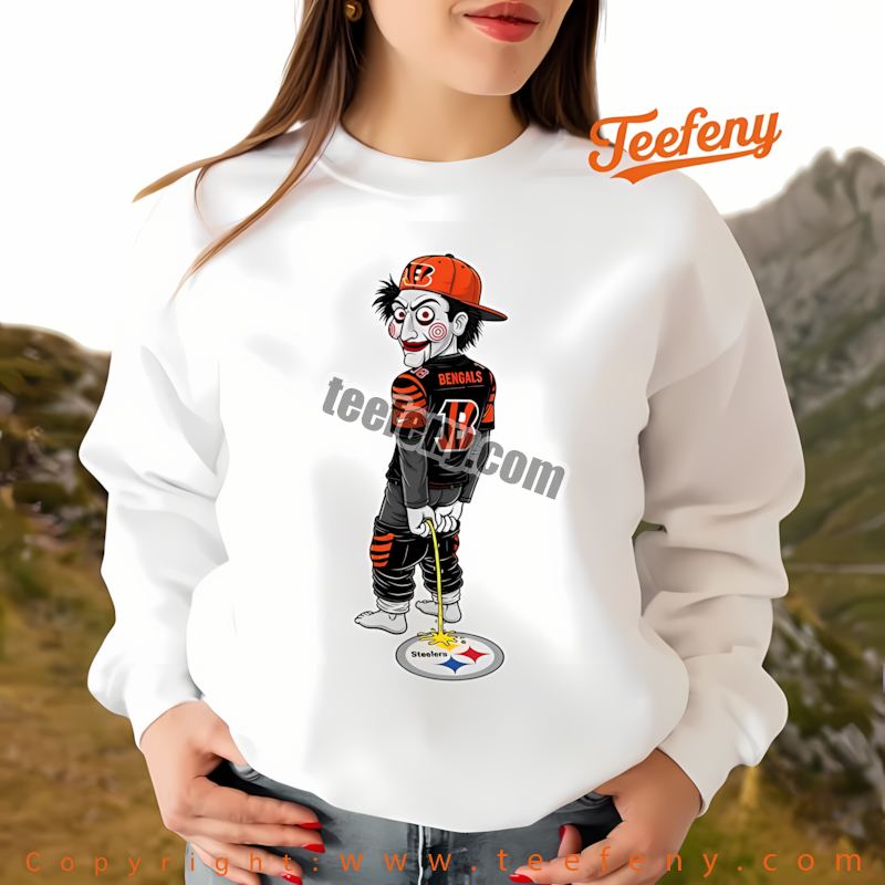 Cincinnati Bengals Billy Puppet Halloween SLong Sleevelers Rivalry Shirt Cotton Cincinnati Bengals Billy Puppet Halloween SLong Sleevelers Rivalry Shirt Cotton