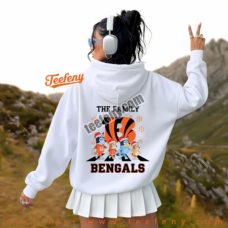 Cincinnati Bengals Bluey Family Christmas Snowflake Hoodie Men Women Cincinnati Bengals Bluey Family Christmas Snowflake Hoodie Men Women