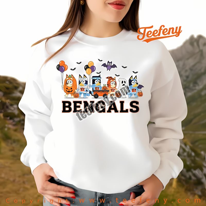 Cincinnati Bengals Bluey Halloween Parade Costume Long Sleeve Men Cincinnati Bengals Bluey Halloween Parade Costume Long Sleeve Men